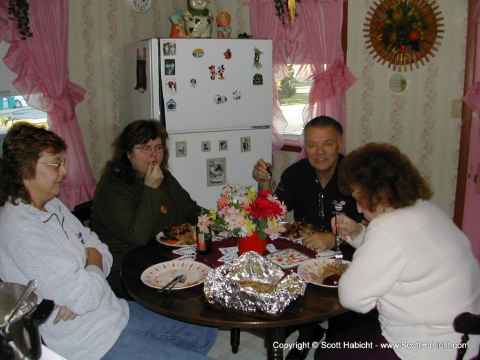 The outcast table in the kitchen.