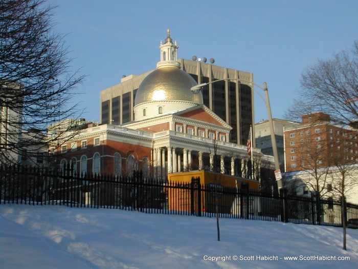 Past the state house....