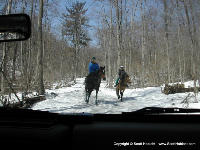 We weren't the only ones horsing around, these two women were out enjoying the Sunday afternoon too.