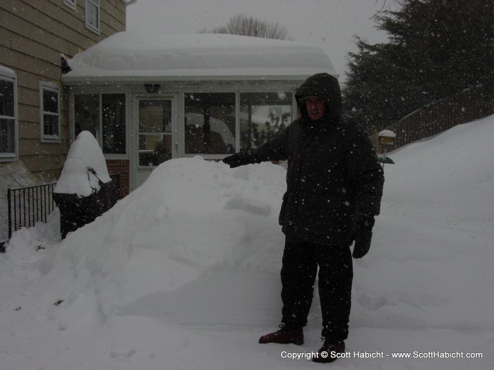 Over at the out-laws house, more snow.