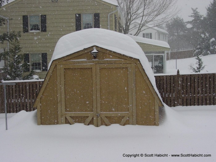 To bad for Mike, he left the snow blower in the shed!!