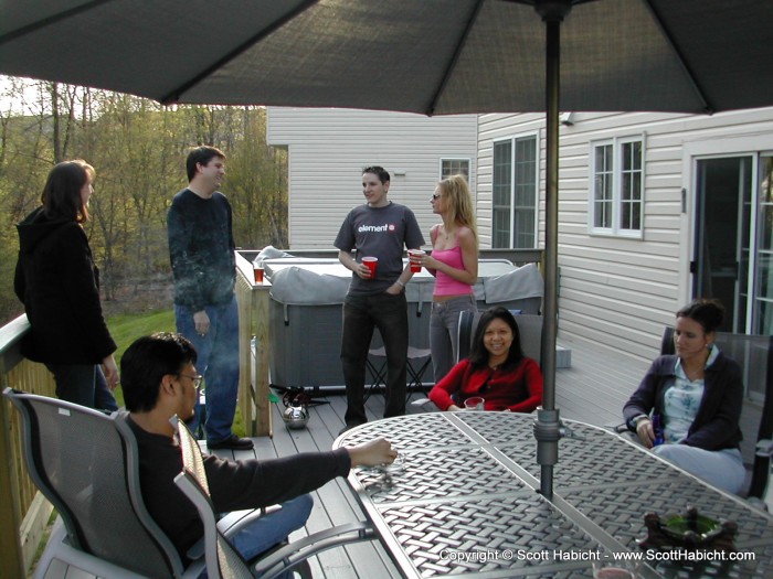 After getting cleaned up, I came back outside to hang out with those people that had arrived.