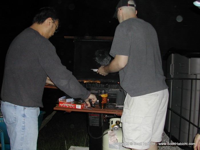 My brother-in-law and my brother ran the grill.