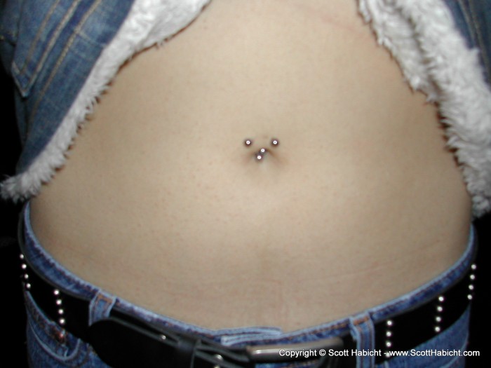 Pretty cool belly button ring.....