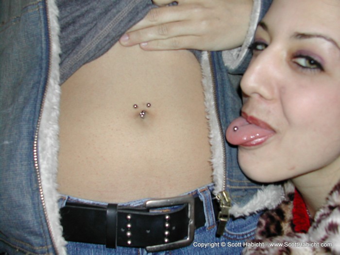 And now her sister wanted to show me her piercing!!!!