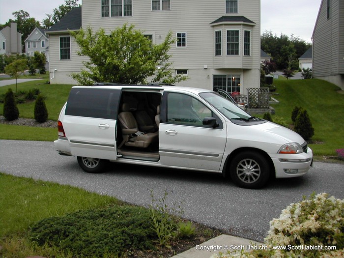 Mini-Van-Mike arrives to take us to the airport...