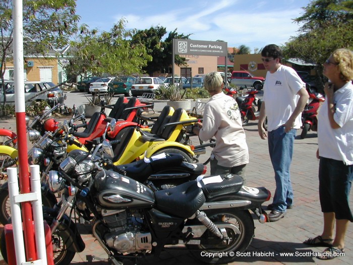 She actually runs the motorcycle shop, so Rob and I rented bikes for the week.