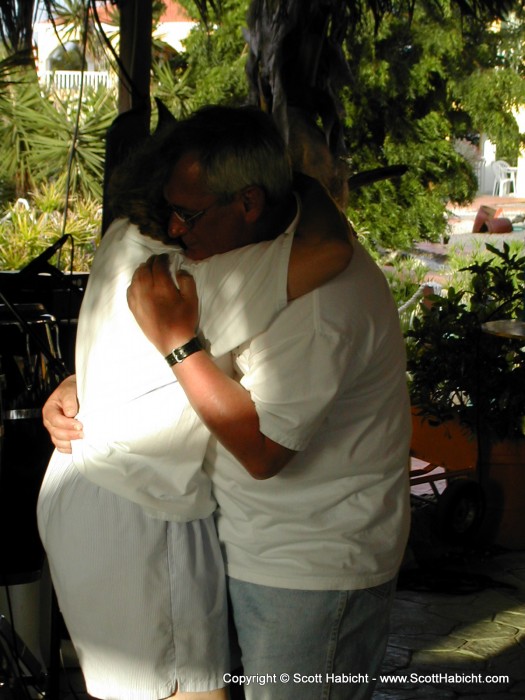 There was a party going on at Buddy Dive Resort, and it was Barb and Ed's anniversary.