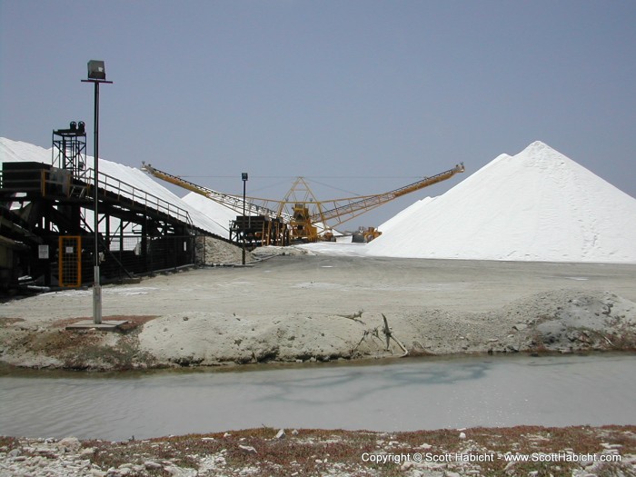 The salt is then collected and loaded onto ships for transport around the world.