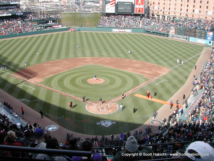 But after Governer Ehrlich threw out the first pitch, we were ready to watch some baseball...