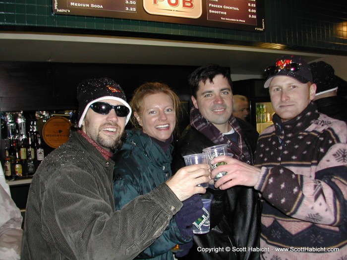 When the snow got too much, we headed inside for, you guessed it, more drinks.