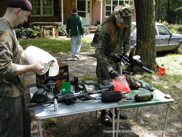 A Saturday morning found my brother and I hanging out at Drew's (Andy for you old school folks) place for paintball.