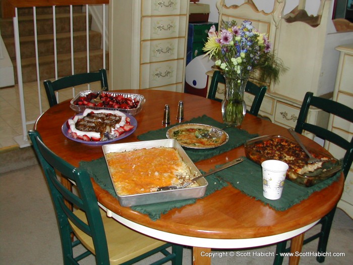 Father's day, and Megan had the family over for brunch.