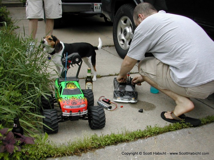 One of Mathew's hobbies is playing with RC cars.