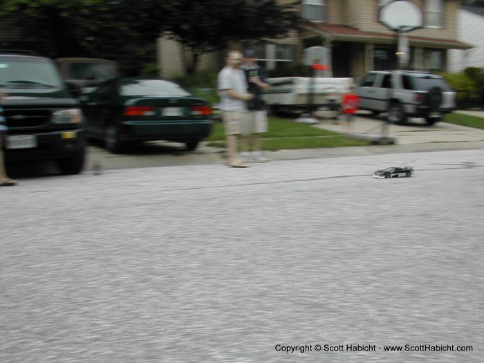 This car goes about 45 miles/hour.