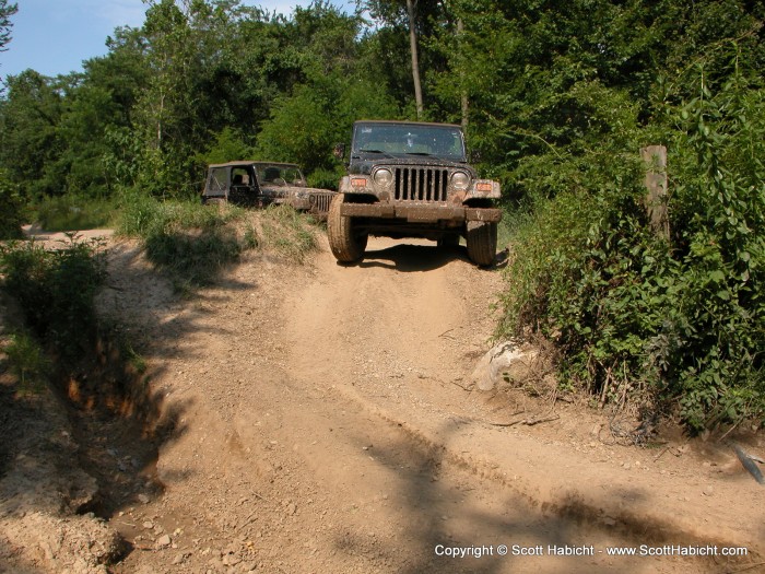 Now, I told Mathew that he could make it over and around this hump...