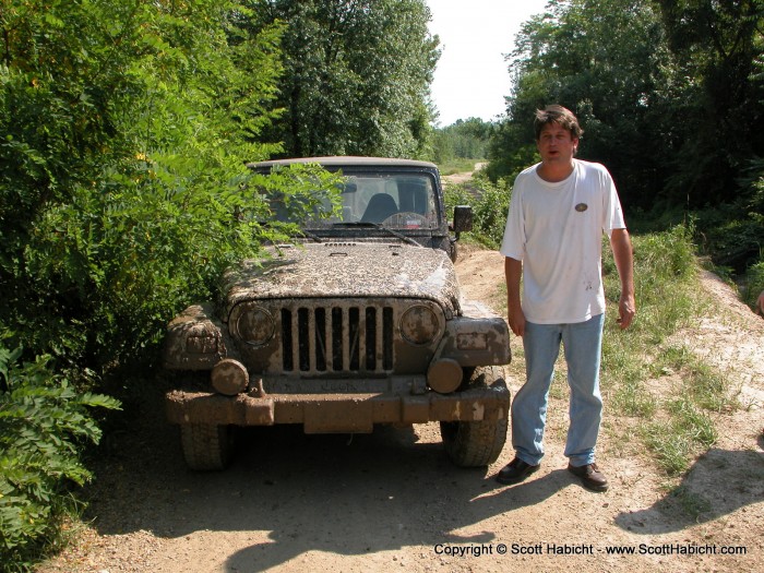 Based on what just happened, Rob and I decided to hide Mathew's Jeep in shame.