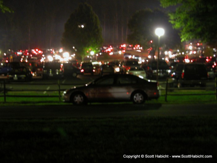 But from the traffic leaving Wolf Trap, you can see there were quite a few people in attendance.