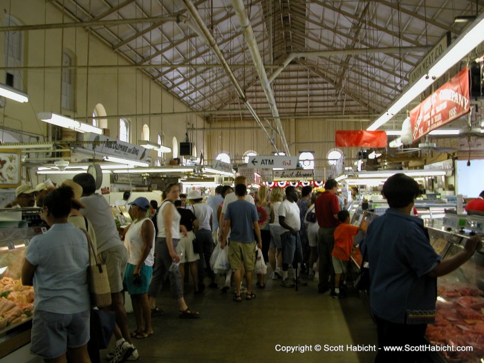 This is the inside area where a lot food items are sold.