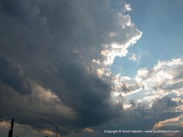 Wow, just look at the colors and light in the clouds!!!!