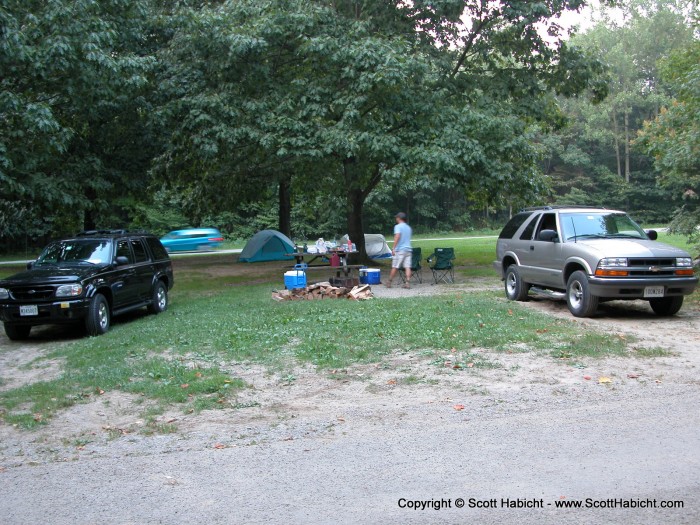 We were all camping at the Ohiopyle State Park campground.