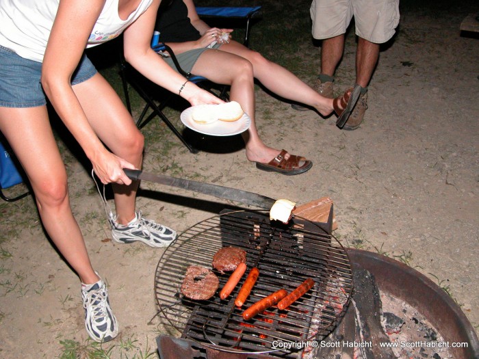 I let Beth handle my machete, which made for a great spatula.