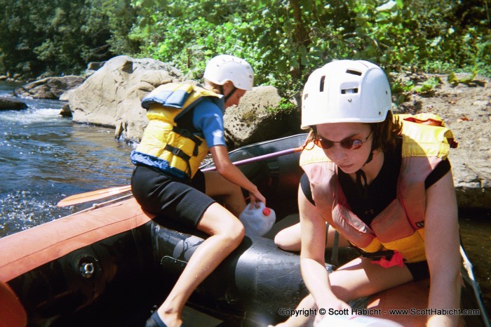 For some reason, they were obsessed with bailing the boat out.