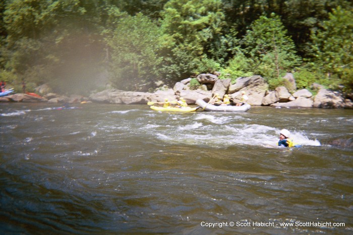 That's me at "Swimmers Rapids". At this rapid, you get out and float down without a raft.