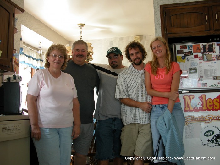 With her Aunt Ellen, Uncle Ted, and Cousin Brian for the 2003 US Tennis Open.