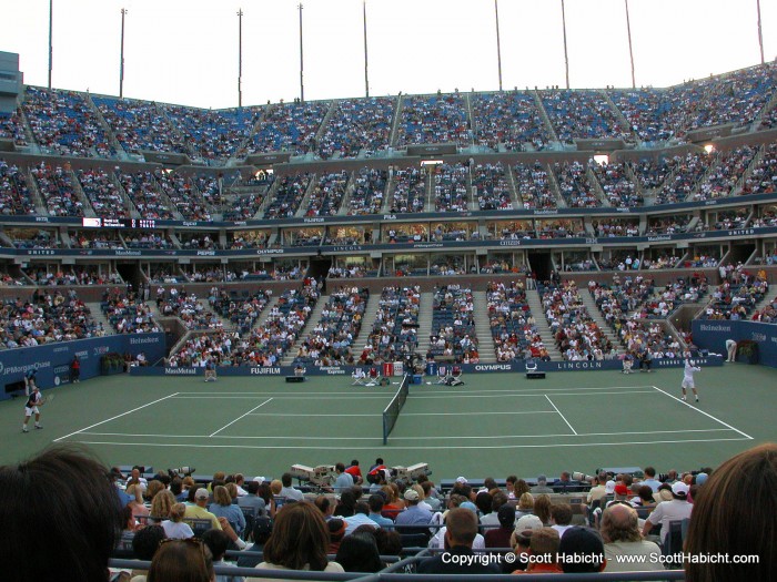 They decided to give them to two VERY happy tennis fans.