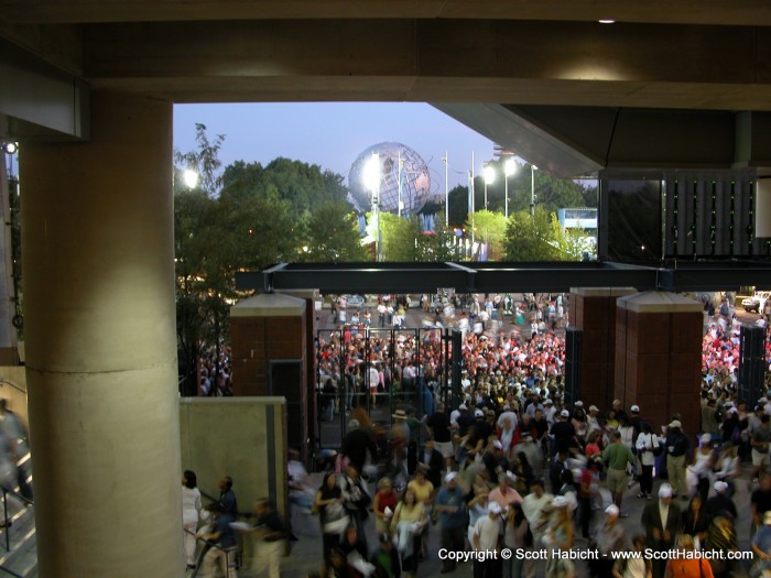 Seeing we had tickets to the event that evening, we didn't have to join the common folk and their fight to get into Arthur Ashe Stadium.