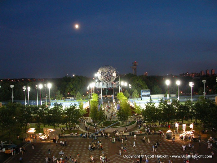 That's the moon orbiting the unisphere.