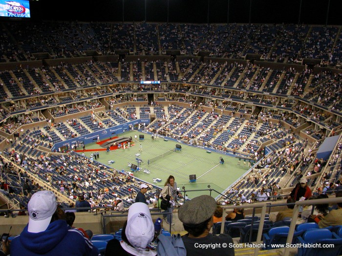 And these are our seats for the women's final. Not as good, but we're just happy to be there.