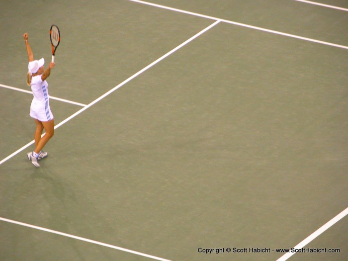 To see Justine Henin-Hardenne emerge as the 2003 Women's US Open Tennis Champion!!!