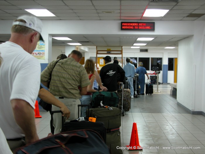 Nothing like the long lines of customs in a third world country.