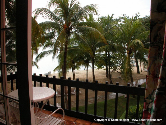 Our balcony looked out onto the Caribbean.