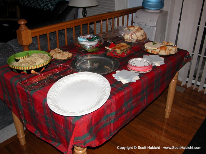 And why is all this food laid out on the table....