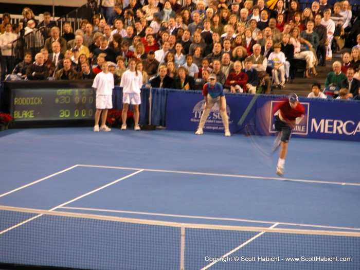 Andy Roddick vs. James Blake.