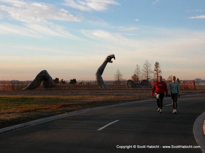 A cold morning run in Haines Point.