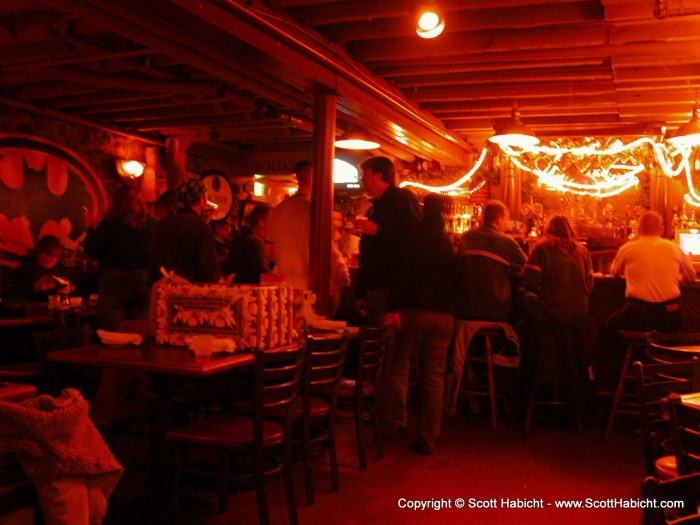 An informal Christmas party at the pub.