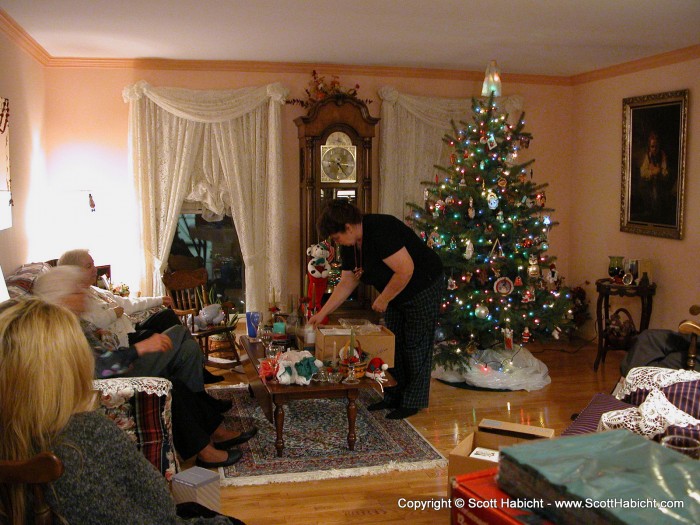 My mother's house for the decorating of the Christmas tree.