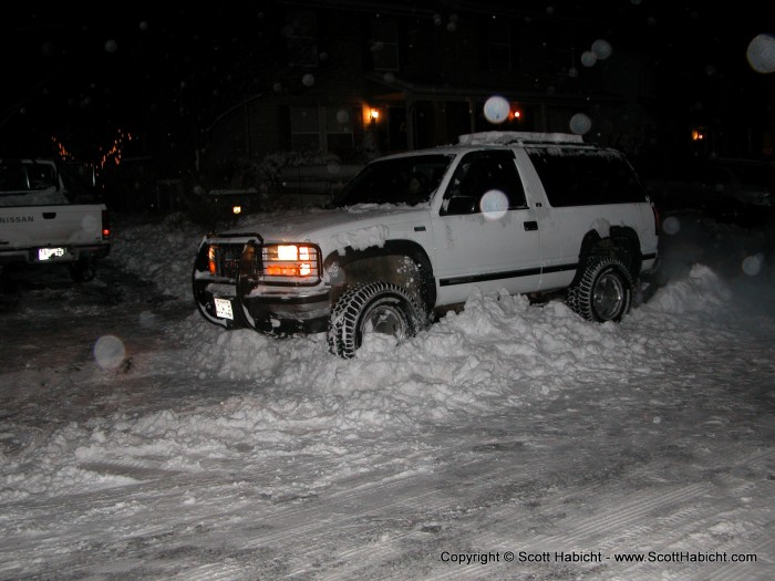 His neighbor's real truck!!