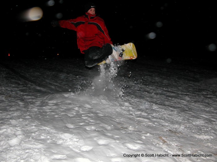 We went sledding....