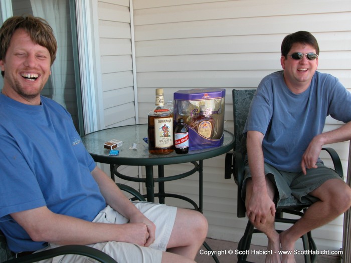 And Chuck and Rob drank the recently purchased booze.