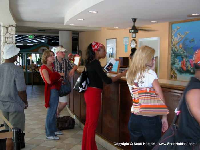 Our connecting flight to St. Lucia was waiting on the runway to take off when we landed, so Air Jamaica put us up in a Holiday Inn.