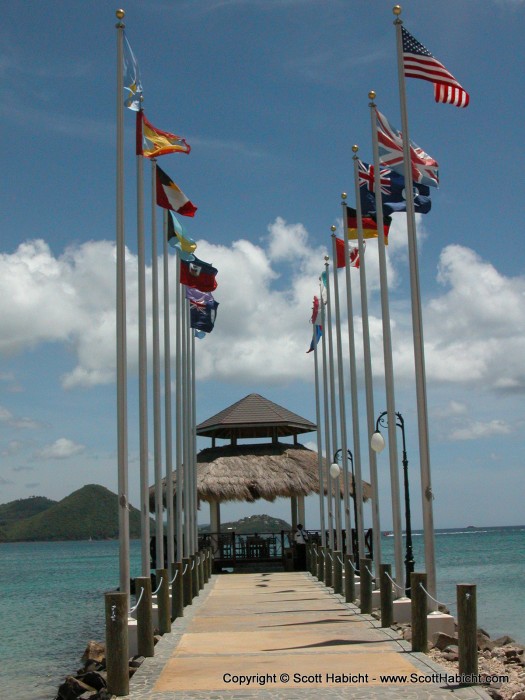 Looking down the pier.