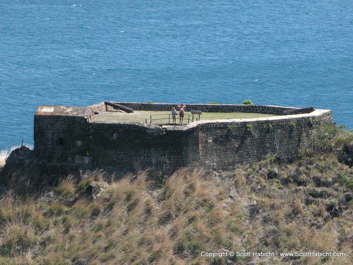 Looking back with the 12x optical zoom to the fort.