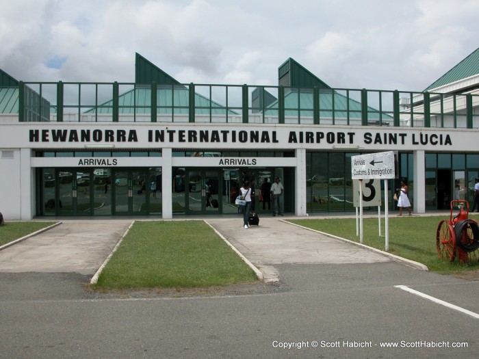 The airport in St. Lucia.