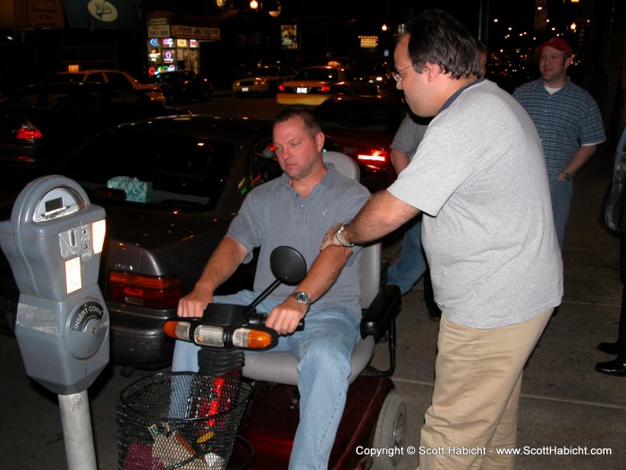 Dan was going to give us a ride home that night, but we found someone else to give us a ride.