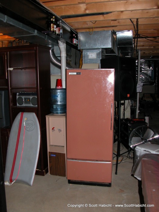 And now it's a perfect basement fridge.